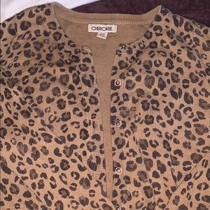 Girls cardigan leopard